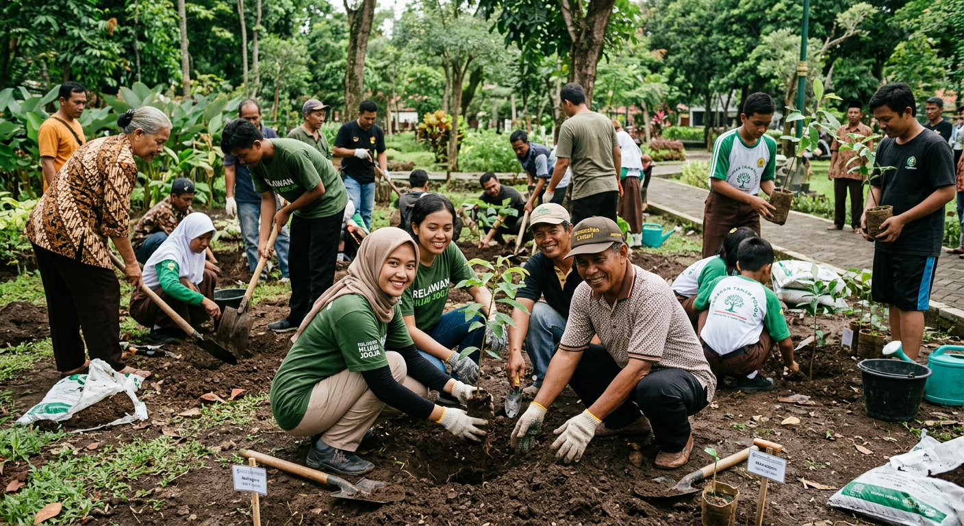 Penanaman Pohon Bersama Komunitas LIVESGP SURABAYA Hijau